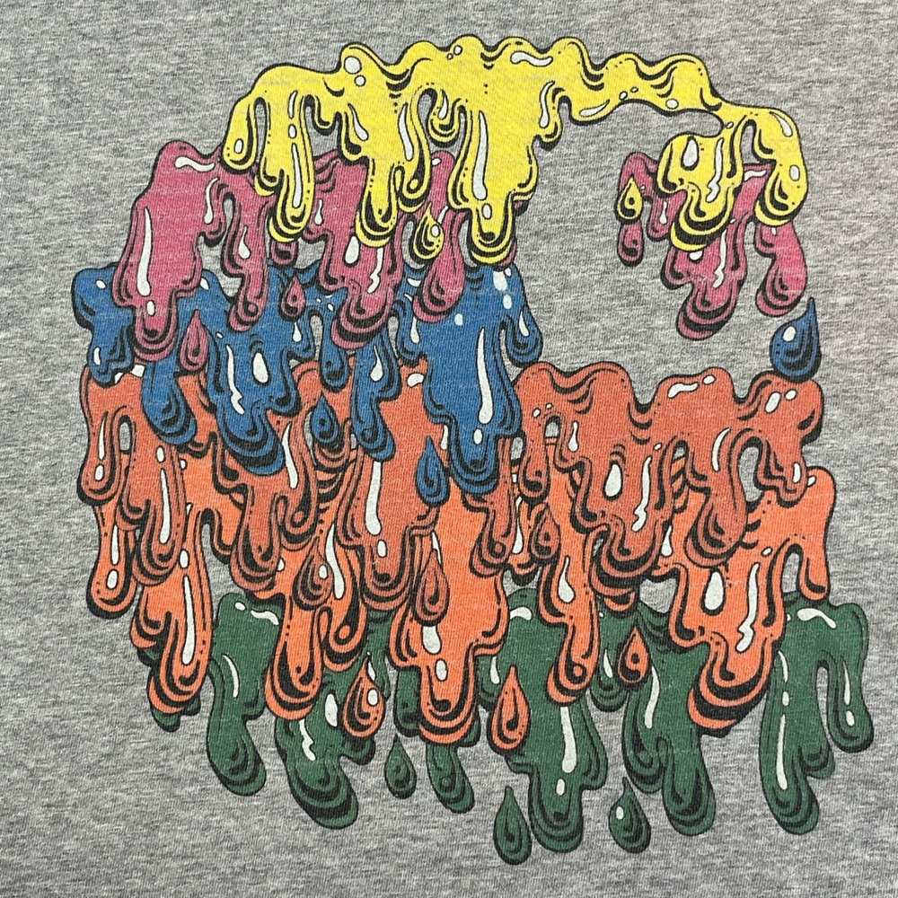 RARE Carhartt SS Logo Paint T-shirt Men’s Large Gray Multicolor